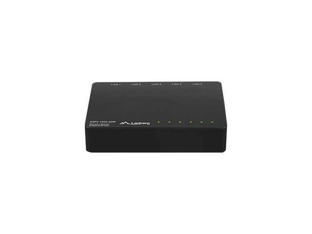 Lanberg switch dsp3-1005-60w 5x 1GB poe+ (4 port poe 30w/port max 60w) unmanaged desktop