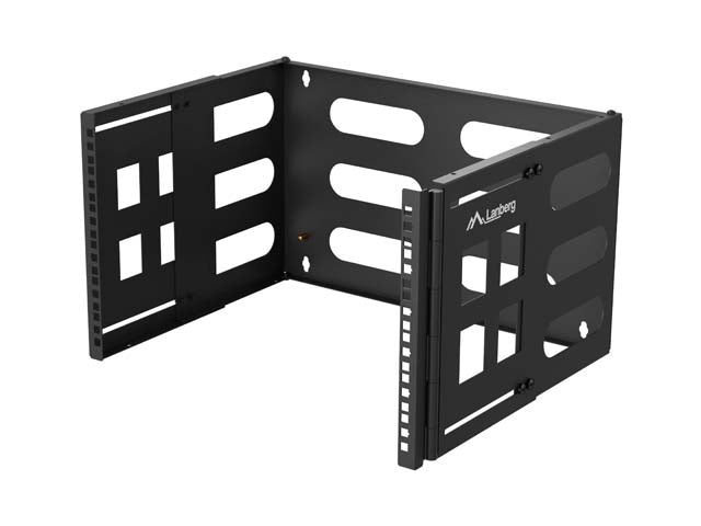 Lanberg Folding Bracket, wall-mount 19" 6U 497x400/240, Black