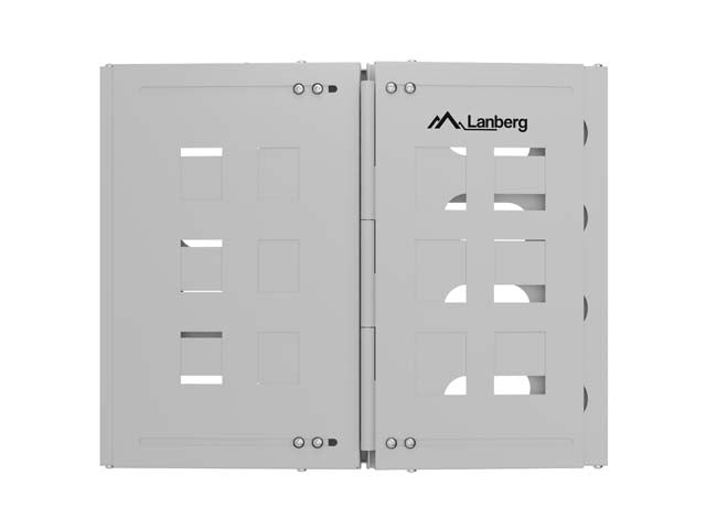 Lanberg Folding Bracket, wall-mount 19" 8U 497x400/240, Grey