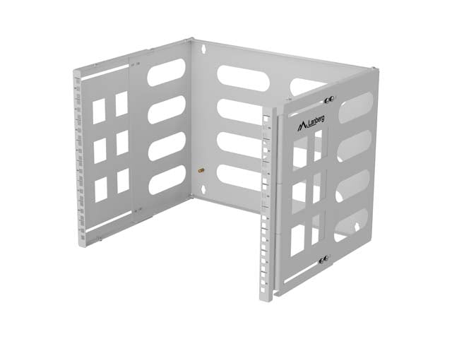 Lanberg Folding Bracket, wall-mount 19" 8U 497x400/240, Grey