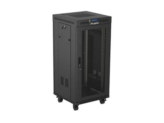 Lanberg Rack Cabinet 19" Free-Standing 24U/600X600 (FlAT Pack) With Mesh Door LCD Black V2