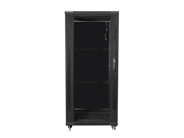 Lanberg rack cabinet 19" free-standing 27U / 600x600 self-assembly flat pack, black