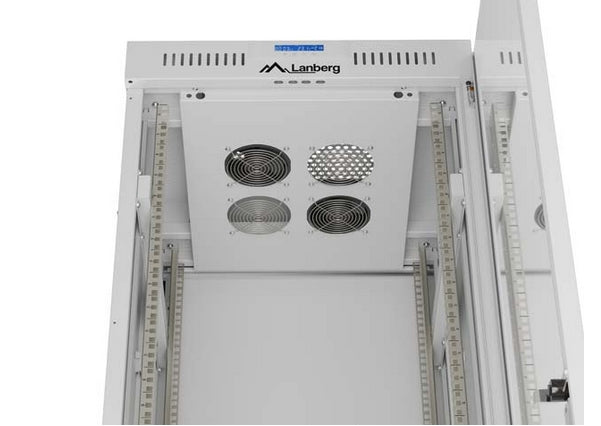 Lanberg Rack Cabinet 19" Free-Standing 42U/600X600 (FlAT Pack) With Glass Door LCD Grey V2