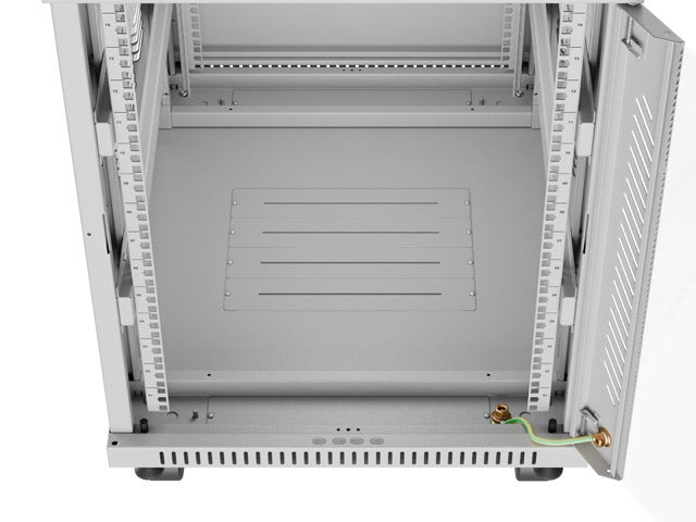Lanberg rack cabinet 19" free-standing 15U/600x800 (flat pack) with glass door lcd grey v2