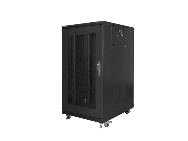 Lanberg rack cabinet 19" free-standing 22U/600x800 (flat pack) with mesh door black