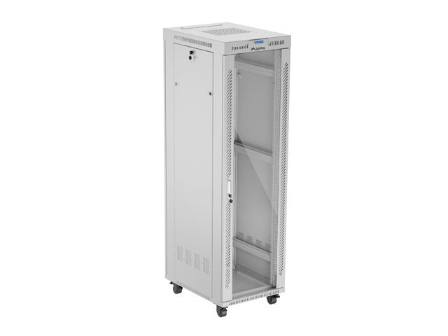 Lanberg rack cabinet 19" free-standing 42U/600x800 (flat pack) with glass door lcd grey v2