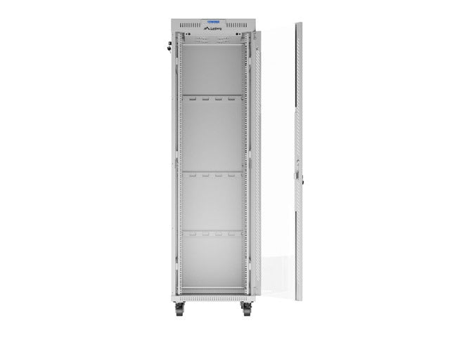Lanberg rack cabinet 19" free-standing 42U/600x800 (flat pack) with glass door lcd grey v2