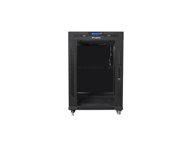 Lanberg rack cabinet 19" free-standing 15U/800x1000 (flat pack) with glass door lcd black v2