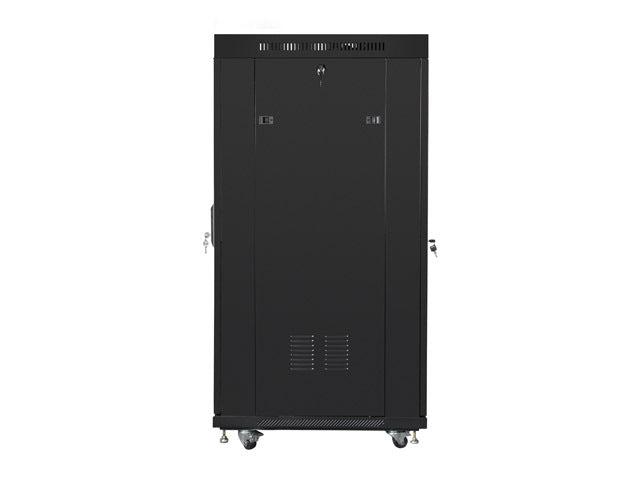 Lanberg rack cabinet 19" free-standing 27U/800x1000 (flat pack) with glass door lcd black v2