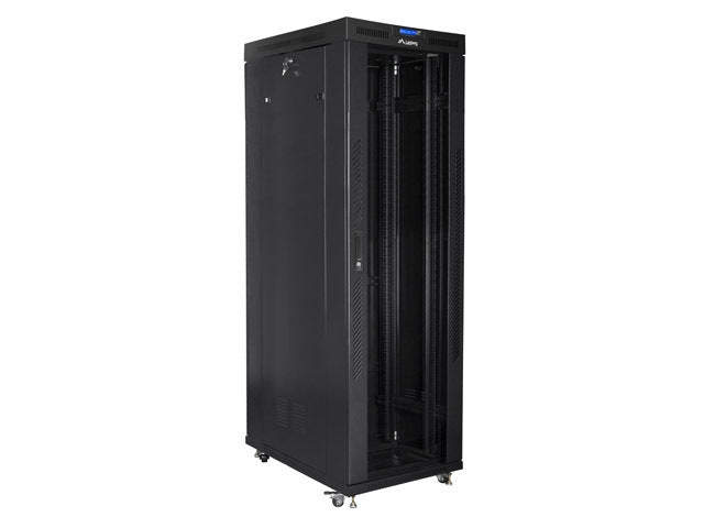 Lanberg rack cabinet 19" free-standing 42U/800x1000 (flat pack) with glass door lcd black v2