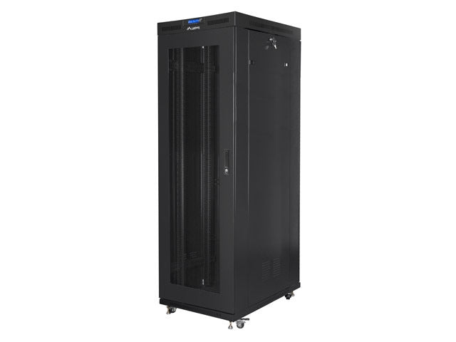 Lanberg rack cabinet 19" free-standing 42U/800x1000 (flat pack) with mesh door lcd black v2