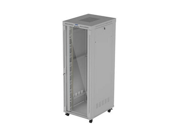 Lanberg Rack Cabinet 19" Free-Standing 47U/800X1000 (FlAT Pack) With Glass Door LCD Grey V2
