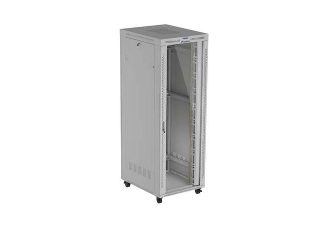 Lanberg Rack Cabinet 19" Free-Standing 47U/800X1000 (FlAT Pack) With Glass Door LCD Grey V2