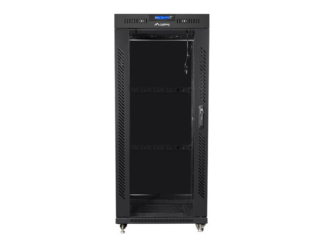 Lanberg rack cabinet 19" free-standing 27U/800x1200 (flat pack) with glass door lcd black