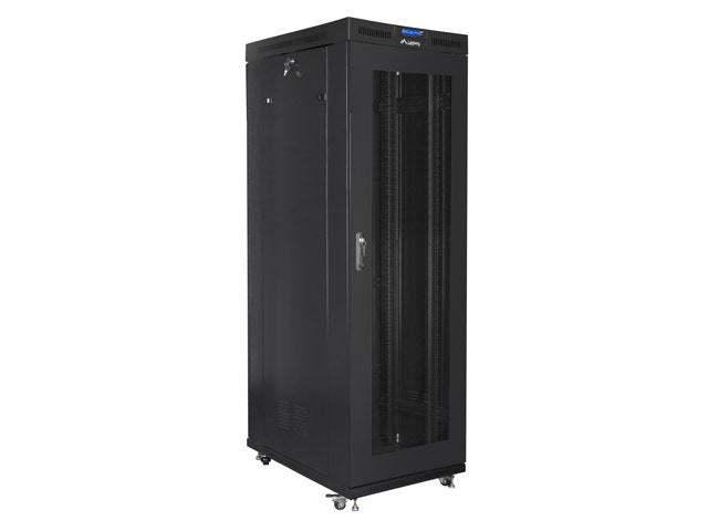 Lanberg rack cabinet 19" free-standing 27U/800x1200 (flat pack) with mesh door lcd black