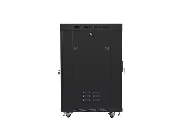 Lanberg rack cabinet 19" free-standing 22U/800x800 (flat pack) with mesh door lcd black v2