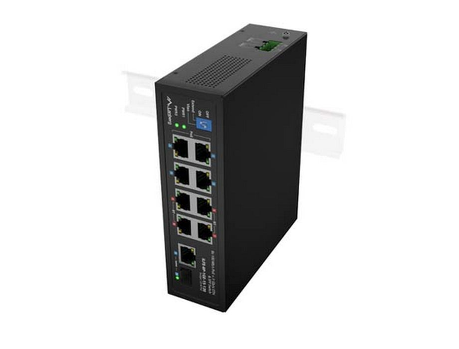 Lanberg Switch ILFE-8P-1Ge-1S-120 POE 4 x BT 4 x AT SFP/ETH DIN Unmanagment Fast Ethernet