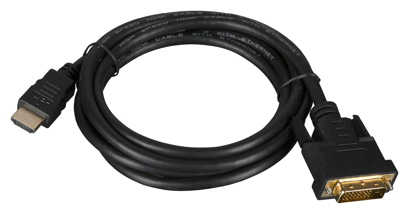 Lanberg HDMI (M) -> DVI-D (M) (24+1) cable 1.8m, dual link, with gold-plated 4K connectors, black