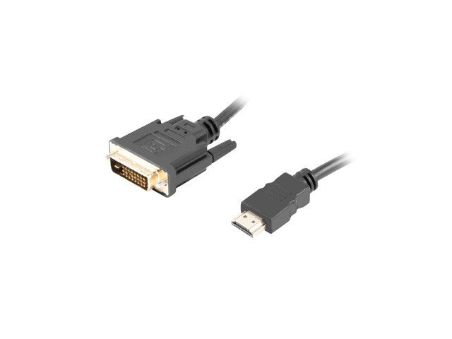 Lanberg HDMI (M) -> DVI-D (M) (24+1) cable 3m, dual link, with gold-plated 4K connectors, black