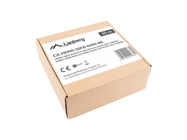 Lanberg CA-HDMI-20FB-0400-BK optical cable HDMI M/M 40m v2.0 4K AOC