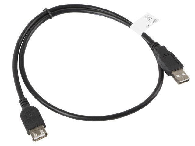 Lanberg extension cable USB 2.0 AM-AF, 70cm, black