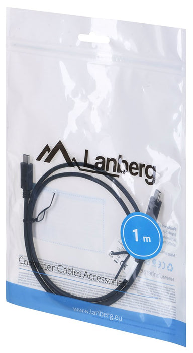 Lanberg USB-C M/M 2.0 cable 1m, black