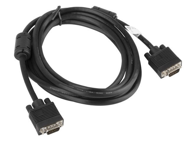 Lanberg VGA M/M cable 3m dual-shielded, 2x ferrite, black