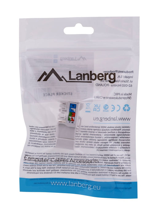 Lanberg keystone module RJ45 90° UTP CAT.6