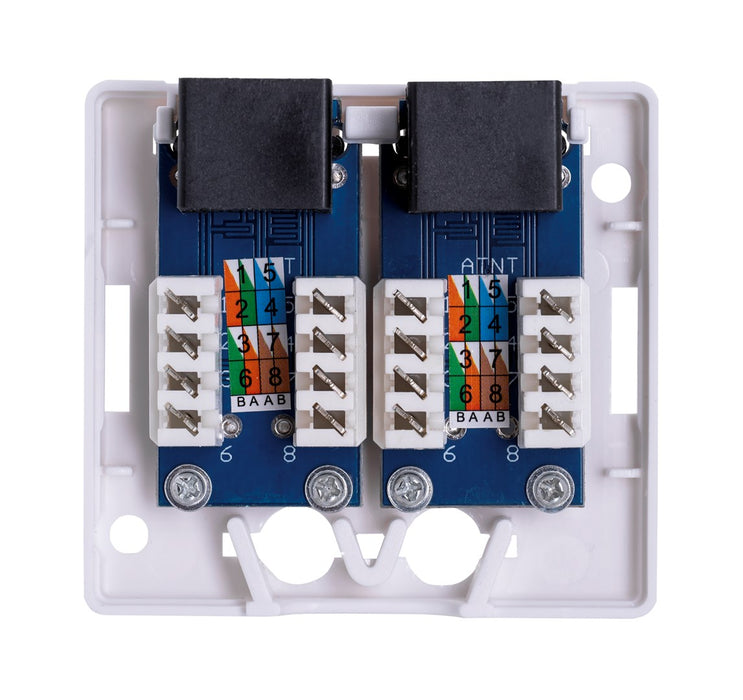 Lanberg surface-mount box CAT.6 UTP UNshielded 2X RJ45, white