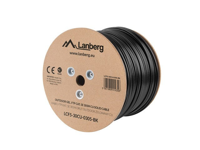 Lanberg outdoor LAN cable gel-filled FTP CAT.5E 305m solid CU, grey