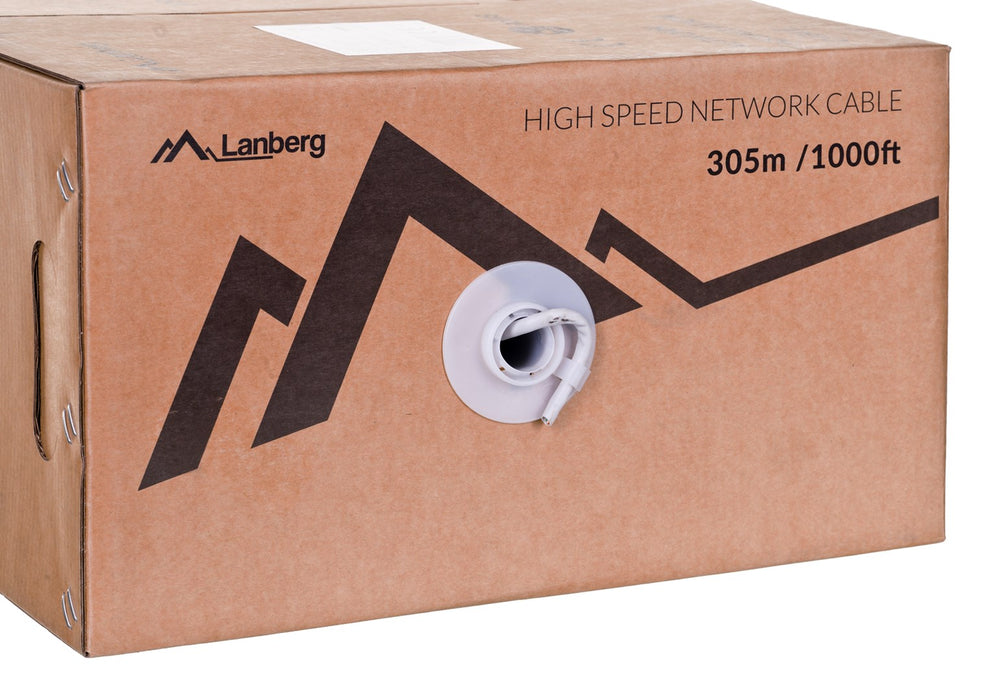 Lanberg LAN cable CAT.6 utp 305m solid cu grey fluke passed