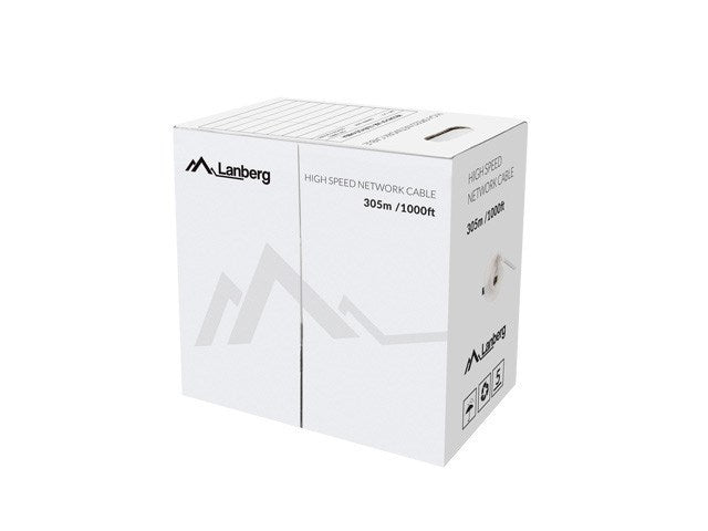 LANBERG CABLE UTP CAT.5E 305M WIRE CU YELLOW FLUKE