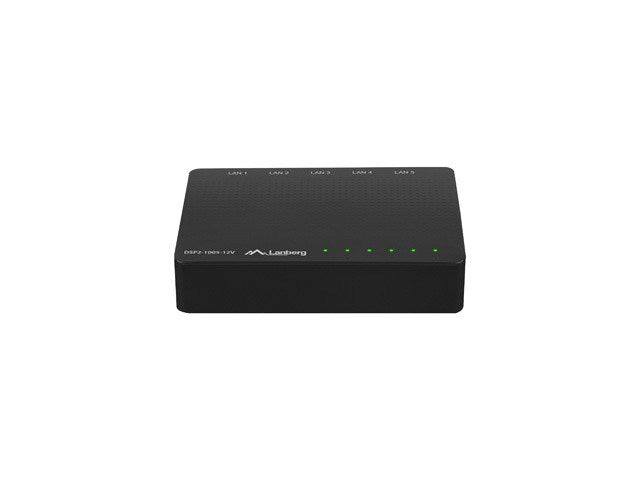 Lanberg switch dsp2-1005-12v 5x 1GB/s unmanaged gigabit ethernet desktop 12v
