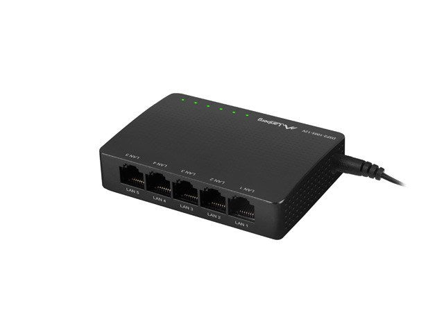 Lanberg switch dsp2-1005-12v 5x 1GB/s unmanaged gigabit ethernet desktop 12v