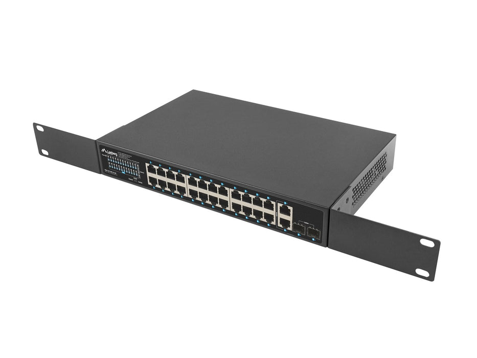 Lanberg switch 24x 1GB poe+/2x GB 2x sfp rack 19" gigabit ethernet 360w