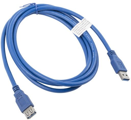 Lanberg extension cable USB 3.0 AM-AF, 1.8m, blue