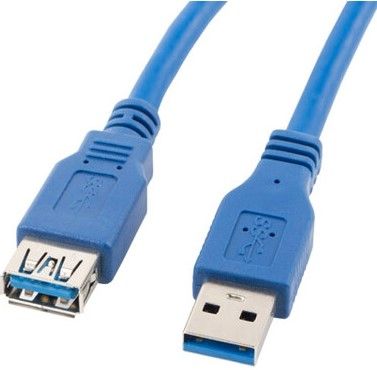 Lanberg extension cable USB 3.0 AM-AF, 1.8m, blue