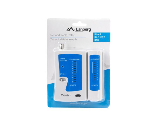 Lanberg cable tester for RJ-45, RJ-12, RJ-11, coaxial