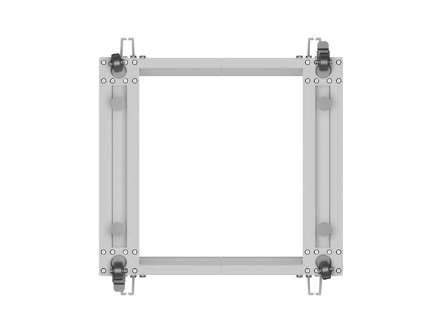 Lanberg open rack 19" 12U 600x600-1100 adjustable, grey