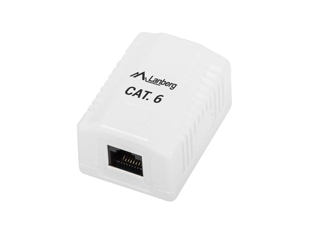 Lanberg surface-mount box CAT.6 UTP UNshielded 1X RJ45, white