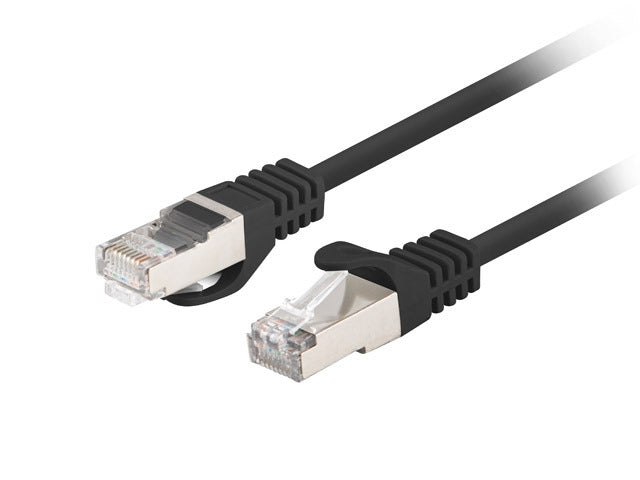 Lanberg patch cord CAT.6 FTP 0.25m, Fluke Passed, black (10-pack)