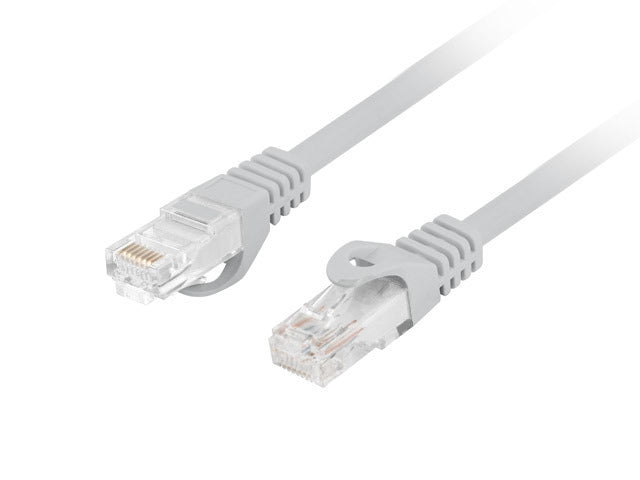 Lanberg patchcord CAT.6 UTP LSZH CCA 1m Fluke Passed, Grey