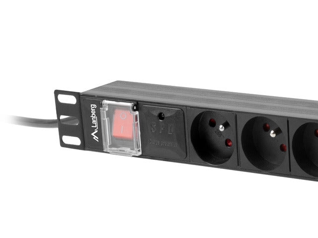 Lanberg power distribution unit (pdu) 19" 1U 16a 2m 8x french outlets black