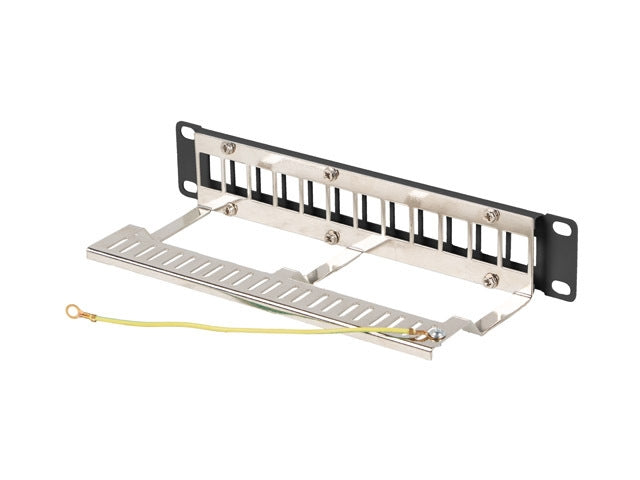 Lanberg patch panel blank 12 port 1U 10" ftp for keystone modules black v2