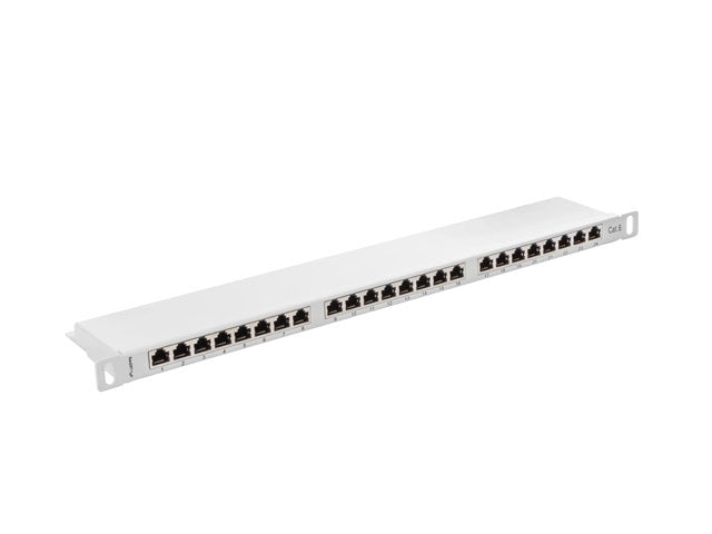 Lanberg patch panel 24 port 0.5U CAT.6 shielded, grey