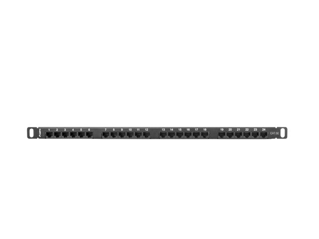 Lanberg patch panel 24 port 0.5U CAT.5E, black
