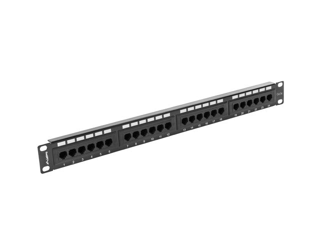 Lanberg patch panel 24 port 1U CAT.5E, black