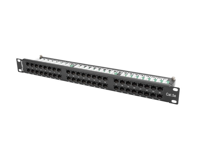 Lanberg patch panel 48 port 1U CAT.5E, black