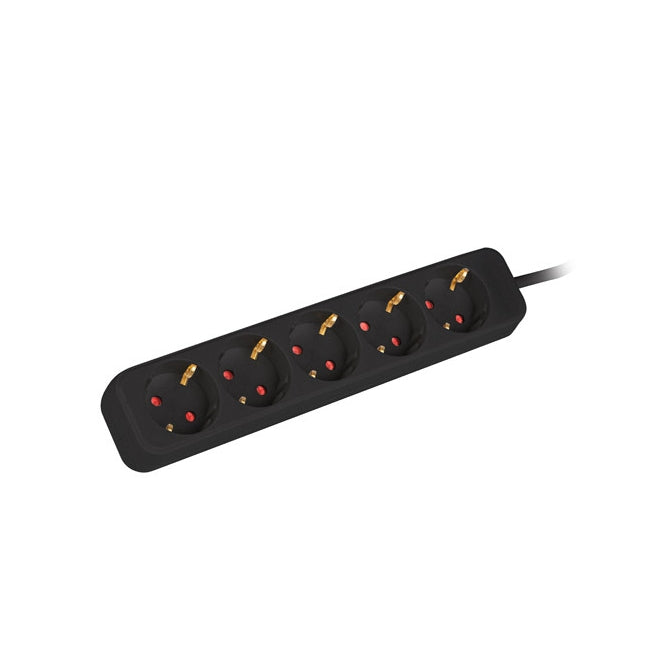 Lanberg power strip 1.5m, 5 sockets, french quality-grade copper cable, black