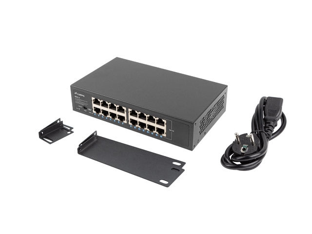 Lanberg switch rsge-16 16x 1GB gigabit ethernet unmanaged rack 10"/19"
